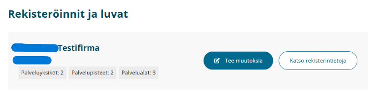 Tee muutoksia -painike.